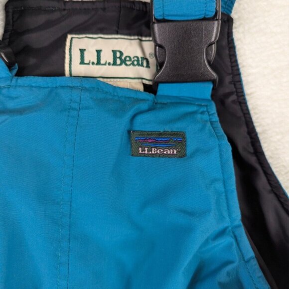 Vintage LL Bean Kids Thinsulate Ski Overalls Blue Youth Small 8 Insulated - Picture 6 of 13
